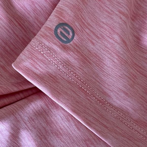 Etonic Womens Sz L Short Sleeve Peach Space Dye Activewear Top - Picture 5 of 6